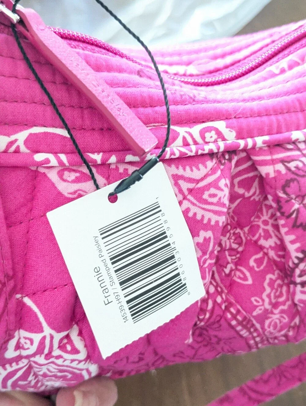 NWT Vera Bradley Pink Paisley Frannie Crossbody Bag